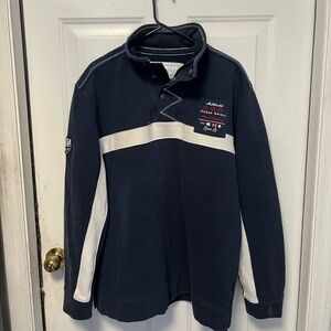 GBR No 93 Crew Clothing act Navy and White Ocean Spirit Sweatshirt